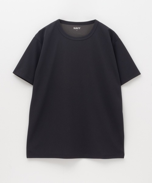 NAVY(ネイビー)の「【NAVY/ネイビー】速乾性能・抗菌防臭加工 倍速ドライ ジョーゼットTシャツ メンズ(Tシャツ/カットソー・メンズ・ブラック/ブルー/チャコールグレー/オフホワイト・M/S/XL)」の1枚目の写真
