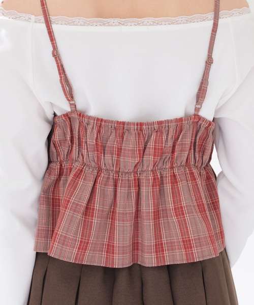Honeys(ハニーズ)の「レース付キャミブラウス(シャツ/ブラウス・レディース・レッド系その他2/ブラック系その他2/ネイビー系1・L/LL/M/S)」の14枚目の写真