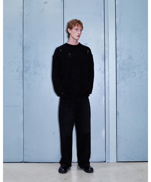 THEENDQUESTION（ジエンドクエスチョン）の「Damage knit top / BLACK（ニット/セーター・レディース・その他・1/2）」の7枚目の写真