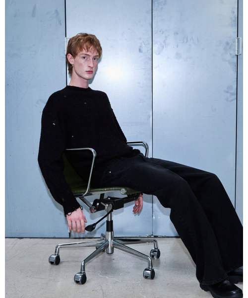 THEENDQUESTION（ジエンドクエスチョン）の「Damage knit top / BLACK（ニット/セーター・レディース・その他・1/2）」の8枚目の写真