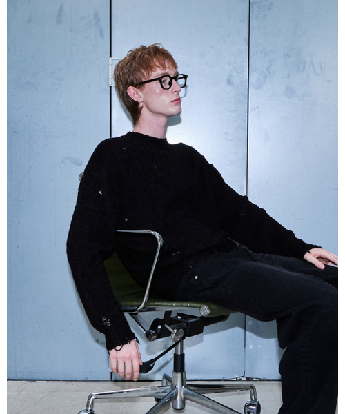THEENDQUESTION（ジエンドクエスチョン）の「Damage knit top / BLACK（ニット/セーター・レディース・その他・1/2）」の9枚目の写真