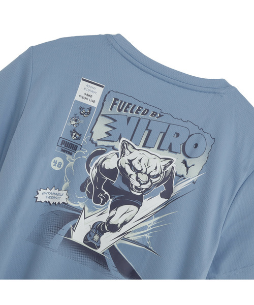 PUMA(プーマ)の「PUMA プーマ メンズ ランニング ニトロ グラフィック 半袖 Tシャツ(Tシャツ/カットソー・メンズ・ブルー/ホワイト・MEDIUM/SMALL/LARGE/XX-LARGE/X-LARGE)」の10枚目の写真