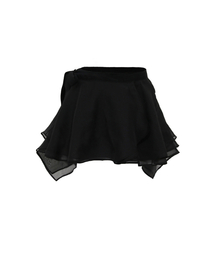 CHIFFON WRAP SKIRT BLACK