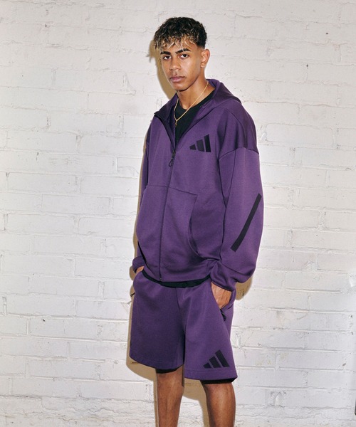 adidas(アディダス)の「Z.N.E. フルジップ フード付きトラックジャケット / アディダス adidas(パーカー・メンズ・バイオレット・SMALL/X-LARGE/LARGE/MEDIUM/XX-LARGE/3XL)」の2枚目の写真