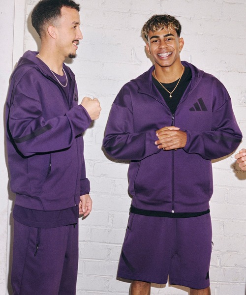 adidas(アディダス)の「Z.N.E. フルジップ フード付きトラックジャケット / アディダス adidas(パーカー・メンズ・バイオレット・SMALL/X-LARGE/LARGE/MEDIUM/XX-LARGE/3XL)」の3枚目の写真