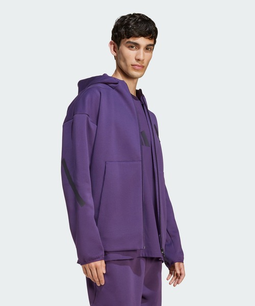 adidas(アディダス)の「Z.N.E. フルジップ フード付きトラックジャケット / アディダス adidas(パーカー・メンズ・バイオレット・SMALL/X-LARGE/LARGE/MEDIUM/XX-LARGE/3XL)」の6枚目の写真