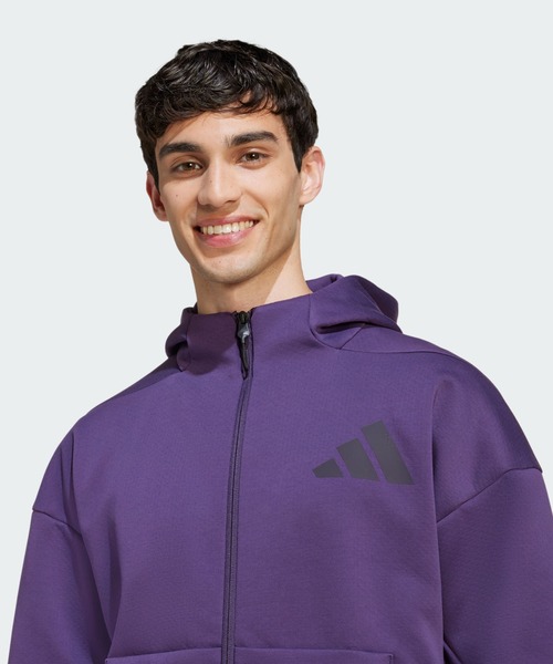 adidas(アディダス)の「Z.N.E. フルジップ フード付きトラックジャケット / アディダス adidas(パーカー・メンズ・バイオレット・SMALL/X-LARGE/LARGE/MEDIUM/XX-LARGE/3XL)」の9枚目の写真