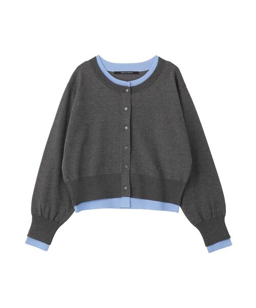 YECCA VECCA(イェッカヴェッカ)の「2wayレイヤードクルーネックカーディガン(カーディガン/ボレロ・レディース・ブラウン/チャコールグレー/ブラック・FREE)」の16枚目の写真