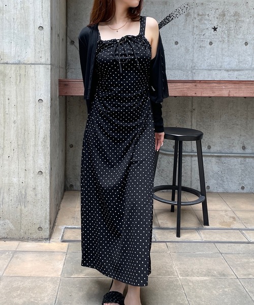 ROGER AND RAW（ロジャーアンドロウ）の「[2点セット]カーディガン付きドットロングワンピース（ワンピース・レディース・アイボリー/ブラック/グレー・FREE）」の20枚目の写真