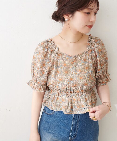 natural couture(ナチュラルクチュール)の「ウエストシャーリングブラウス(シャツ/ブラウス・レディース・その他1/その他4/その他3/その他2・FREE)」の3枚目の写真