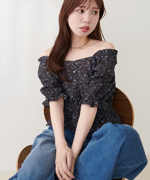 natural couture(ナチュラルクチュール)の「ウエストシャーリングブラウス(シャツ/ブラウス・レディース・その他1/その他4/その他3/その他2・FREE)」の4枚目の写真