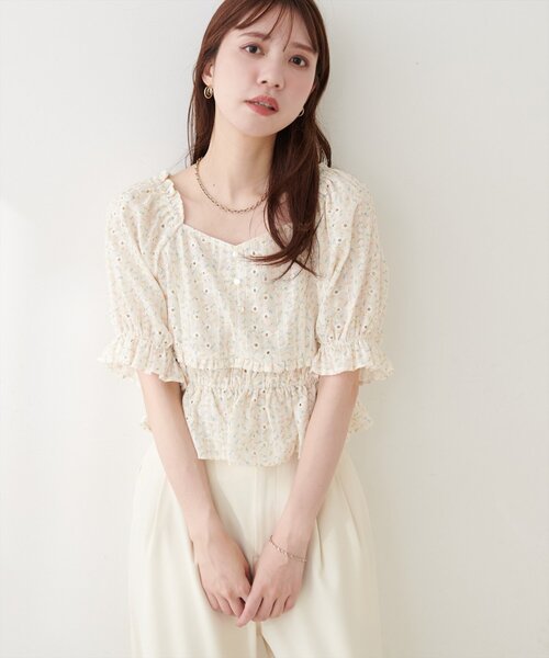 natural couture(ナチュラルクチュール)の「ウエストシャーリングブラウス(シャツ/ブラウス・レディース・その他1/その他4/その他3/その他2・FREE)」の6枚目の写真