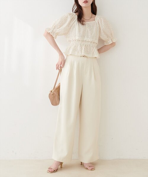 natural couture(ナチュラルクチュール)の「ウエストシャーリングブラウス(シャツ/ブラウス・レディース・その他1/その他4/その他3/その他2・FREE)」の8枚目の写真