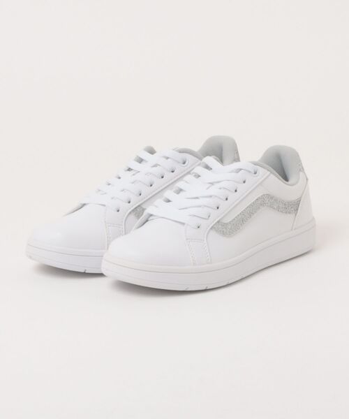 VANS(バンズ)の「VANS ヴァンズ DUCE デュース V2138 GL WHT/SILVER(スニーカー・レディース・ホワイト・5/4h/7/6h/6/5h)」の1枚目の写真