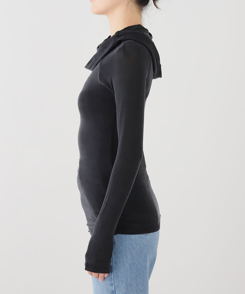 peachy den(ピーチーデン)の「peachy den / ピーチーデン KYLIE COLD SHOULDER TOP(Tシャツ/カットソー・レディース・ブラック系その他・X-SMALL/SMALL)」の9枚目の写真