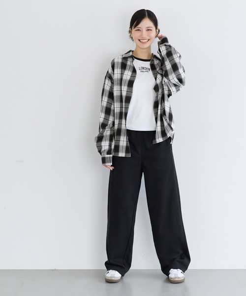 coca(coca)(コカ)の「ユース 3wayチェックシャツ(シャツ/ブラウス・レディース・ブラック/ブラウン・L/M/S)」の4枚目の写真