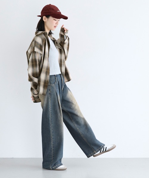 coca(coca)(コカ)の「ユース 3wayチェックシャツ(シャツ/ブラウス・レディース・ブラック/ブラウン・L/M/S)」の14枚目の写真