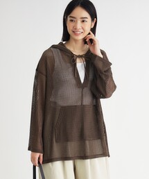 HONEYSUCKLE ROSE | メッシュフードプルオーバー(Tシャツ/カットソー)