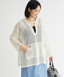 HONEYSUCKLE ROSE | メッシュフードプルオーバー(Tシャツ/カットソー)