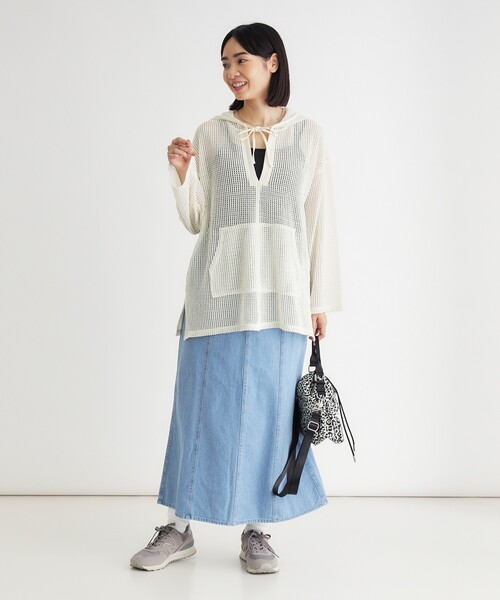 HONEYSUCKLE ROSE(ハニーサックルローズ)の「メッシュフードプルオーバー(Tシャツ/カットソー・レディース・ブラック/ブラウン系その他/アイボリー・05/04)」の7枚目の写真