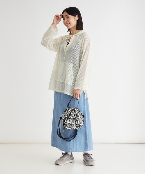 HONEYSUCKLE ROSE(ハニーサックルローズ)の「メッシュフードプルオーバー(Tシャツ/カットソー・レディース・ブラック/ブラウン系その他/アイボリー・05/04)」の8枚目の写真