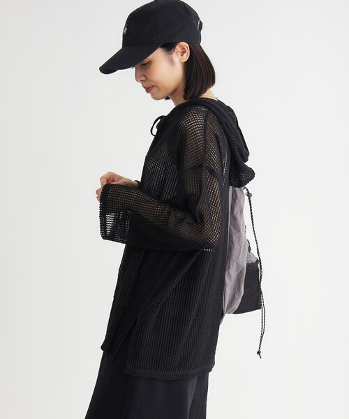 HONEYSUCKLE ROSE(ハニーサックルローズ)の「メッシュフードプルオーバー(Tシャツ/カットソー・レディース・ブラック/ブラウン系その他/アイボリー・05/04)」の10枚目の写真