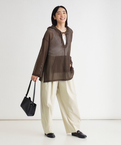 HONEYSUCKLE ROSE(ハニーサックルローズ)の「メッシュフードプルオーバー(Tシャツ/カットソー・レディース・ブラック/ブラウン系その他/アイボリー・05/04)」の17枚目の写真