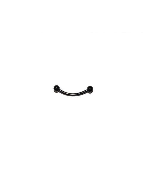 MORPH（モルフ）の「MORPH モルフ バナナバーベル ボディーピアス 14ゲージ 6mm~16mm（ピアス（片耳用）・レディース・ブラック・8/6/16/14/12/10）」の2枚目の写真