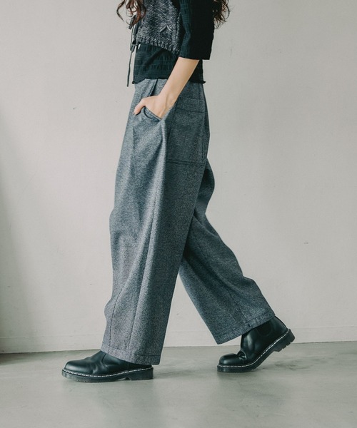 niko and...（ニコアンド）の「[MODE NORM CORE] 2タックコクーンチェックパンツ（その他パンツ・レディース・グレー/ネイビー/ブラウン・MEDIUM/LARGE）」の3枚目の写真