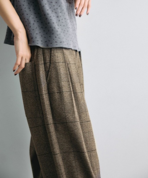 niko and...（ニコアンド）の「[MODE NORM CORE] 2タックコクーンチェックパンツ（その他パンツ・レディース・グレー/ネイビー/ブラウン・MEDIUM/LARGE）」の14枚目の写真
