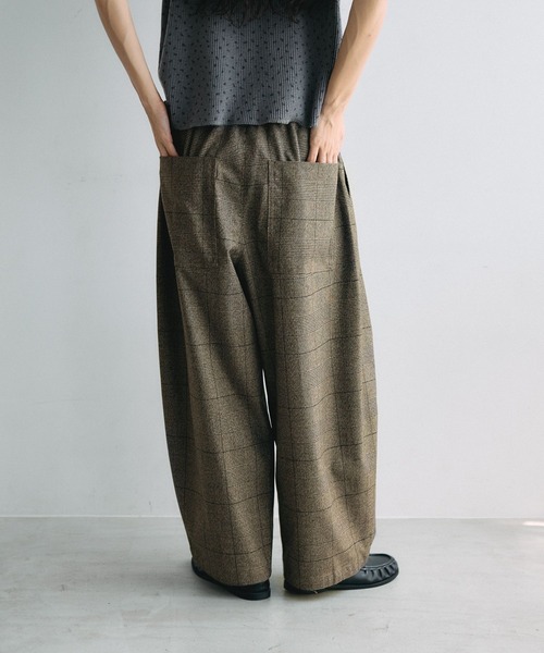 niko and...（ニコアンド）の「[MODE NORM CORE] 2タックコクーンチェックパンツ（その他パンツ・レディース・グレー/ネイビー/ブラウン・MEDIUM/LARGE）」の11枚目の写真