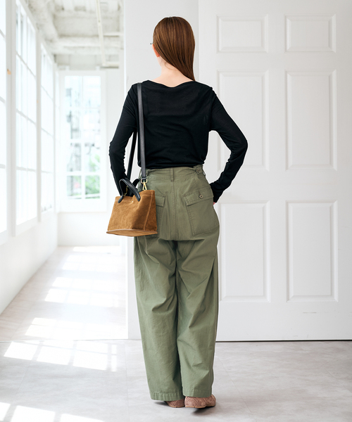 U by SPICK&SPAN(ユーバイスピックアンドスパン)の「ウールミックスシアークルーネック(Tシャツ/カットソー・レディース・ブラック/ホワイト・FREE)」の7枚目の写真