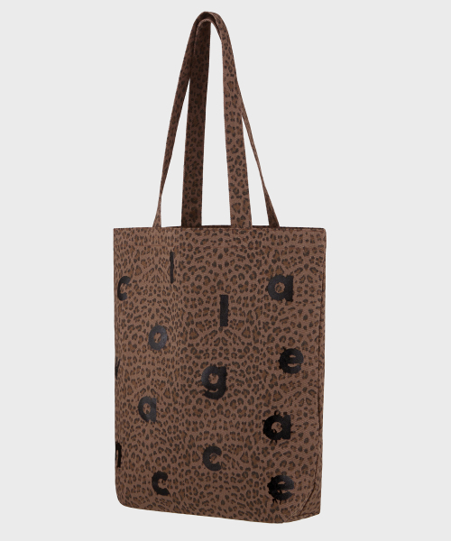 COLLAGEVACANCE（コラージュバカンス）の「Logo Alphabet Leopard Cotton Bag (Brown)（エコバッグ/サブバッグ・レディース・その他・FREE）」の3枚目の写真