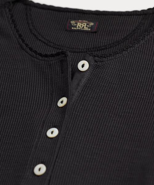 RRL(ダブル アール エル)の「ストレッチ ワッフルニット ヘンリーネック シャツ(Tシャツ/カットソー・レディース・ブラウン・3/2/1/4)」の7枚目の写真