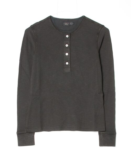 RRL(ダブル アール エル)の「ストレッチ ワッフルニット ヘンリーネック シャツ(Tシャツ/カットソー・レディース・ブラウン・3/2/1/4)」の8枚目の写真