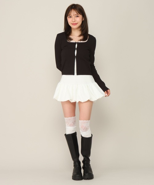 Heather(ヘザー)の「レースドッキングカットソー 1063899(Tシャツ/カットソー・レディース・ブラック/アイボリー/グレー・FREE)」の10枚目の写真