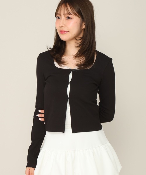 Heather(ヘザー)の「レースドッキングカットソー 1063899(Tシャツ/カットソー・レディース・ブラック/アイボリー/グレー・FREE)」の14枚目の写真