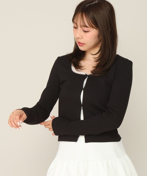 Heather(ヘザー)の「レースドッキングカットソー 1063899(Tシャツ/カットソー・レディース・ブラック/アイボリー/グレー・FREE)」の15枚目の写真