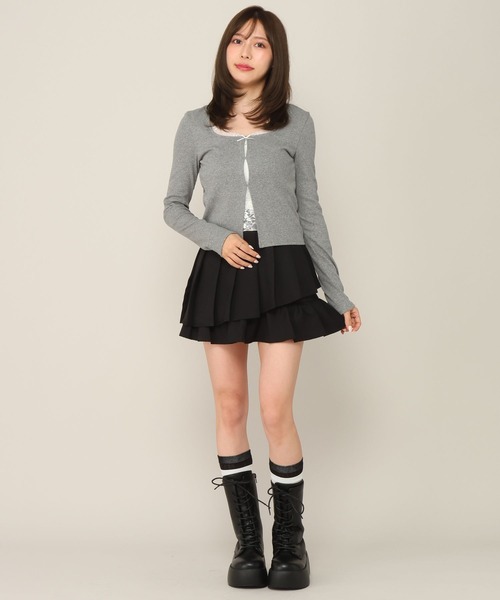 Heather(ヘザー)の「レースドッキングカットソー 1063899(Tシャツ/カットソー・レディース・ブラック/アイボリー/グレー・FREE)」の16枚目の写真