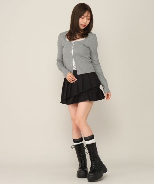 Heather(ヘザー)の「レースドッキングカットソー 1063899(Tシャツ/カットソー・レディース・ブラック/アイボリー/グレー・FREE)」の17枚目の写真