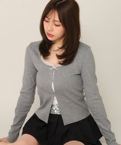 Heather(ヘザー)の「レースドッキングカットソー 1063899(Tシャツ/カットソー・レディース・ブラック/アイボリー/グレー・FREE)」の20枚目の写真