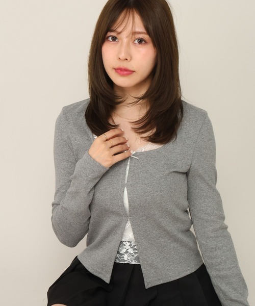 Heather(ヘザー)の「レースドッキングカットソー 1063899(Tシャツ/カットソー・レディース・ブラック/アイボリー/グレー・FREE)」の21枚目の写真