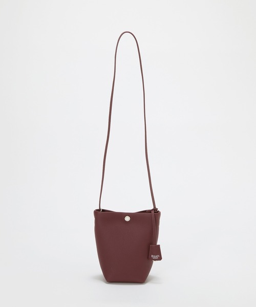 Breath TOPKAPI（ブレストプカピ）の「【Breath TOPKAPI】ELAN エラン シュリンクレザー ミニ  ショルダーバッグ /スマホショルダー（ショルダーバッグ・レディース・ブラウン/グレイッシュベージュ/クリーム/ボルドー/ブラック・FREE）」の5枚目の写真