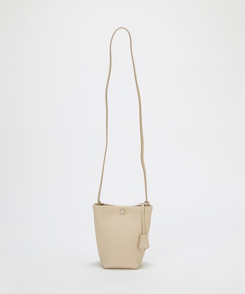 Breath TOPKAPI（ブレストプカピ）の「【Breath TOPKAPI】ELAN エラン シュリンクレザー ミニ  ショルダーバッグ /スマホショルダー（ショルダーバッグ・レディース・ブラウン/グレイッシュベージュ/クリーム/ボルドー/ブラック・FREE）」の9枚目の写真