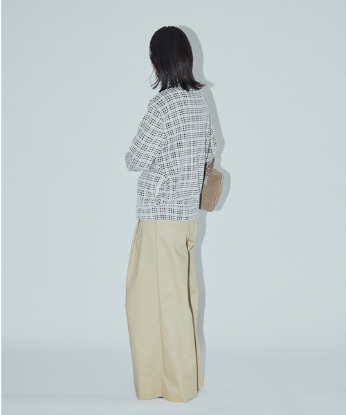 JOURNAL STANDARD(ジャーナルスタンダード)の「【ASIDE】 チェックジャガードニットブルゾン(その他アウター・レディース・ネイビー/アイボリー・FREE)」の15枚目の写真