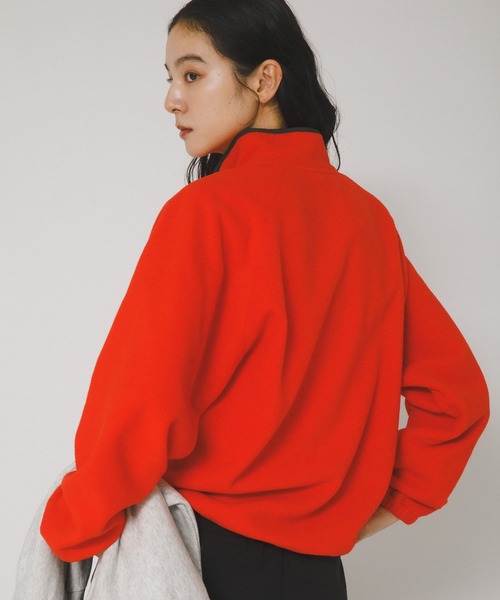 EKAL(エカル)の「マルチカラーフリーススタンドプルオーバー(その他トップス・レディース・アイボリー/オレンジ/パープル/ブラック・ONE)」の7枚目の写真