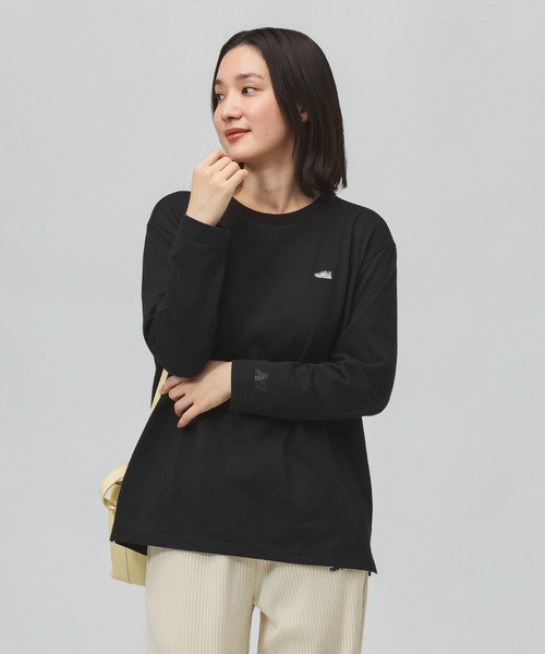 NEW BALANCE（ニューバランス）の「【別注】ニューバランス New Balance シューパッチロングスリーブTシャツ 限定コラボ（Tシャツ/カットソー・レディース・ホワイト/ブラック・S/XL）」の13枚目の写真