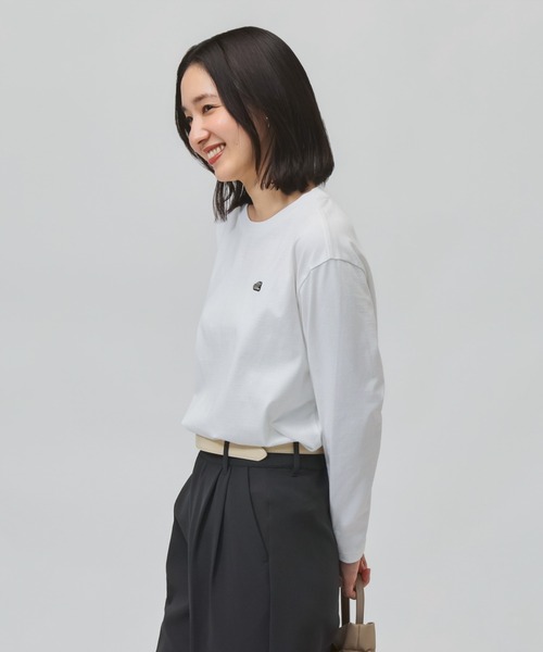 NEW BALANCE（ニューバランス）の「【別注】ニューバランス New Balance シューパッチロングスリーブTシャツ 限定コラボ（Tシャツ/カットソー・レディース・ホワイト/ブラック・S/XL）」の4枚目の写真