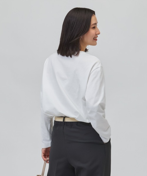 NEW BALANCE（ニューバランス）の「【別注】ニューバランス New Balance シューパッチロングスリーブTシャツ 限定コラボ（Tシャツ/カットソー・レディース・ホワイト/ブラック・S/XL）」の5枚目の写真