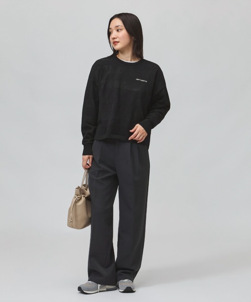 NEW BALANCE（ニューバランス）の「【別注】ニューバランス New Balance シューパッチロングスリーブTシャツ 限定コラボ（Tシャツ/カットソー・レディース・ホワイト/ブラック・S/XL）」の7枚目の写真